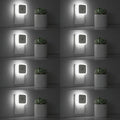 LED plug-in night light set with dusk-to-dawn automatic lighting