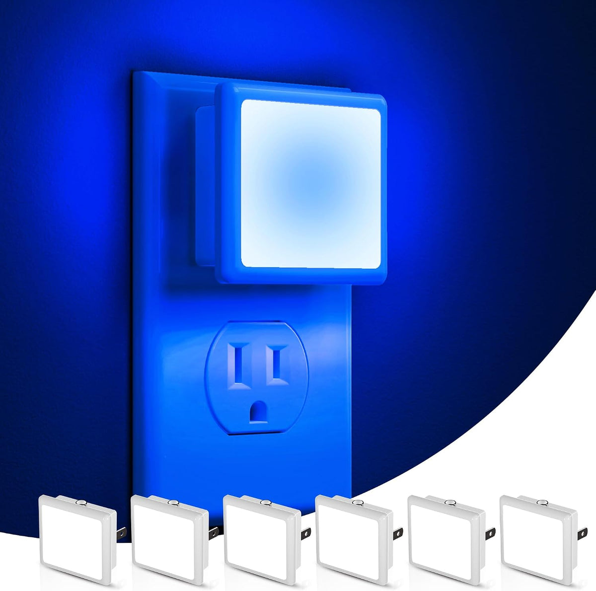 Non-dimmable LED night light two-pack with automatic dusk-to-dawn sensor