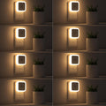 LED plug-in night light set with dusk-to-dawn automatic lighting