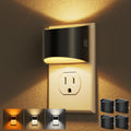 Adjustable-brightness plug-in night light two-pack with dusk-to-dawn sensor