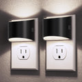 Adjustable-brightness plug-in night light two-pack with dusk-to-dawn sensor