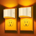 Adjustable-brightness plug-in night light two-pack with dusk-to-dawn sensor