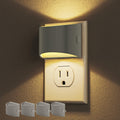 Adjustable-brightness plug-in night light two-pack with dusk-to-dawn sensor
