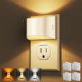 Adjustable-brightness plug-in night light two-pack with dusk-to-dawn sensor