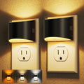 Adjustable-brightness plug-in night light two-pack with dusk-to-dawn sensor