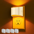 Adjustable-brightness plug-in night light two-pack with dusk-to-dawn sensor