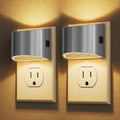 Adjustable-brightness plug-in night light two-pack with dusk-to-dawn sensor