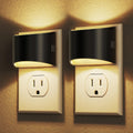 Adjustable-brightness plug-in night light two-pack with dusk-to-dawn sensor