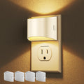 Adjustable-brightness plug-in night light two-pack with dusk-to-dawn sensor