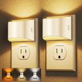Adjustable-brightness plug-in night light two-pack with dusk-to-dawn sensor