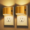 Adjustable-brightness plug-in night light two-pack with dusk-to-dawn sensor