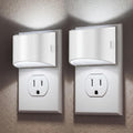 Adjustable-brightness plug-in night light two-pack with dusk-to-dawn sensor